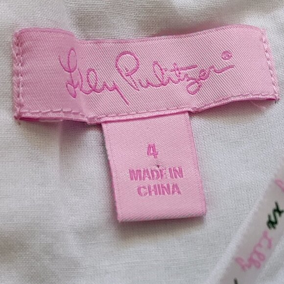 Lilly Pulitzer Sz 6 Gator Patch Lace Bowen Dress - Picture 5 of 5